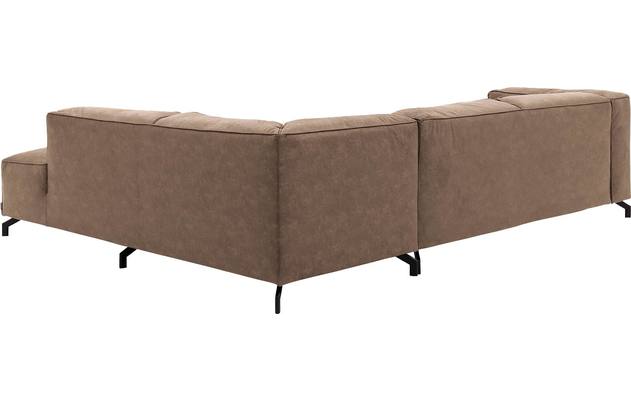 Goossens hoeksalon calvin bruin micro leer - 8190066-627-04-gespiegeld
