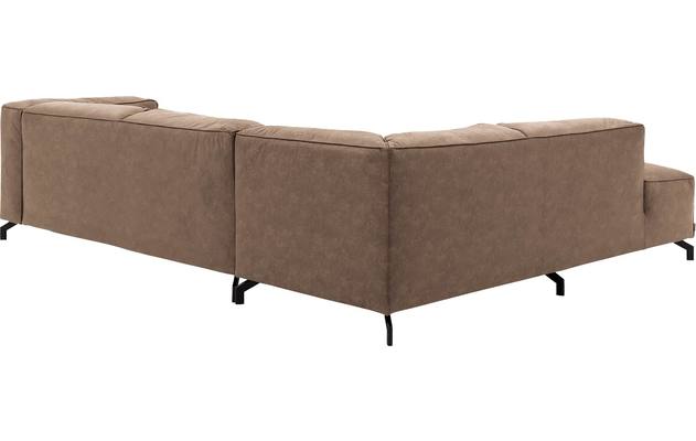 Goossens hoeksalon calvin bruin micro leer - 8190066-627-04