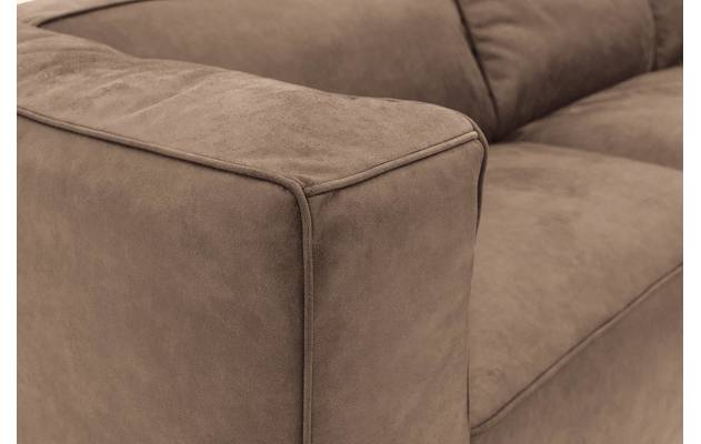 Goossens hoeksalon calvin bruin micro leer - 8190066-627-06-gespiegeld