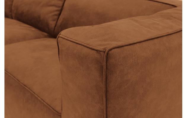 Goossens hoeksalon calvin bruin micro leer - 8190066-633-06