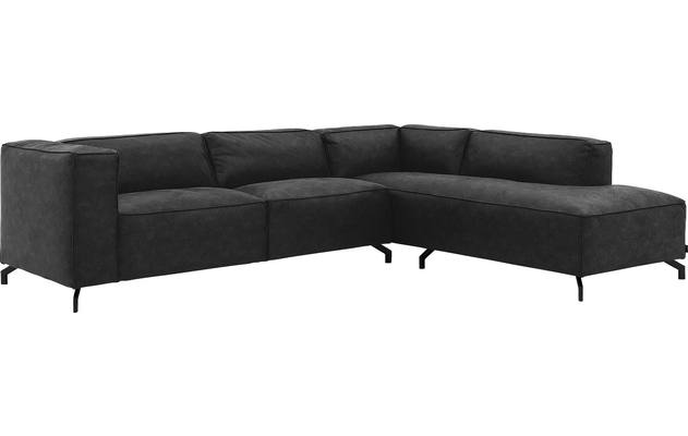 Goossens hoeksalon calvin grijs micro leer - 8190066-634-02-gespiegeld