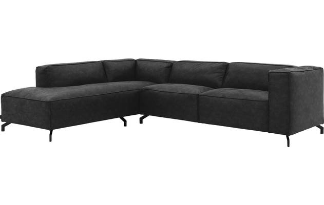 Goossens hoeksalon calvin grijs micro leer - 8190066-634-02