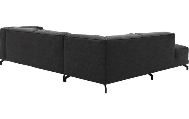 Goossens hoeksalon calvin grijs micro leer - 8190066-634-04