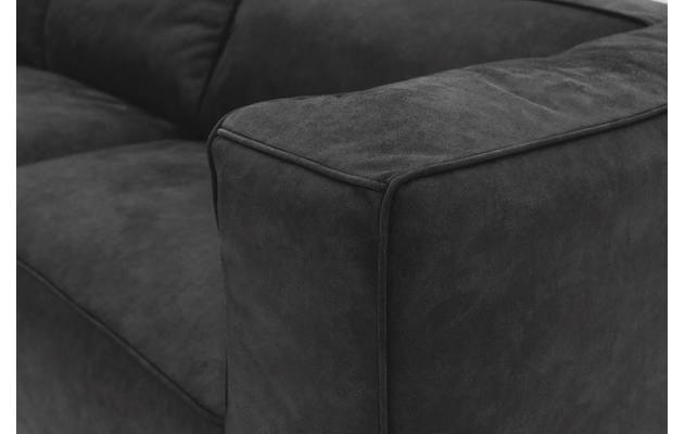 Goossens hoeksalon calvin grijs micro leer - 8190066-634-06