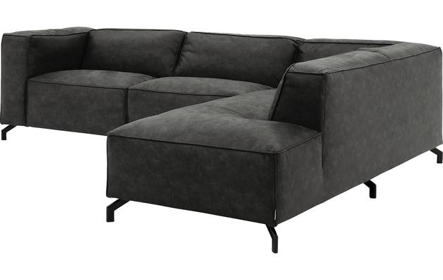 Goossens hoeksalon calvin grijs micro leer - 8190066-635-03-gespiegeld