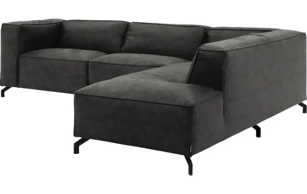 Goossens hoeksalon calvin grijs micro leer - 8190066-635-03-gespiegeld