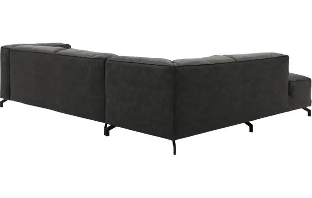 Goossens hoeksalon calvin grijs micro leer - 8190066-635-04