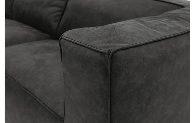 Goossens hoeksalon calvin grijs micro leer - 8190066-635-06