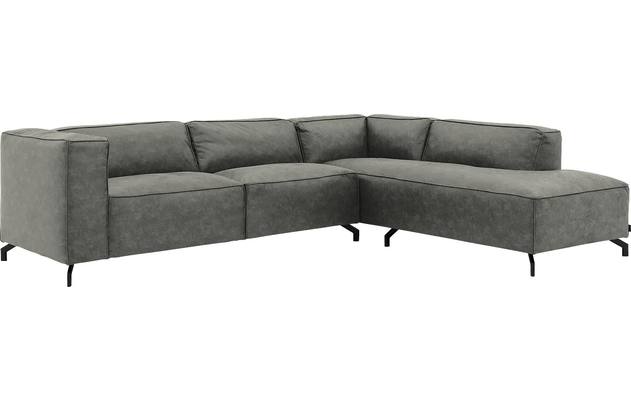 Goossens hoeksalon calvin grijs micro leer - 8190066-636-02-gespiegeld