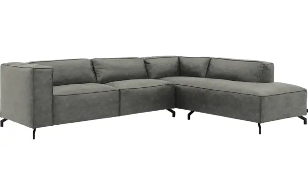 Goossens hoeksalon calvin grijs micro leer - 8190066-636-02-gespiegeld
