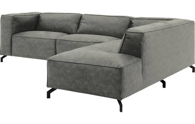 Goossens hoeksalon calvin grijs micro leer - 8190066-636-03-gespiegeld