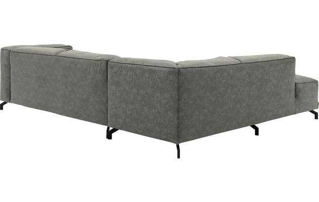 Goossens hoeksalon calvin grijs micro leer - 8190066-636-04