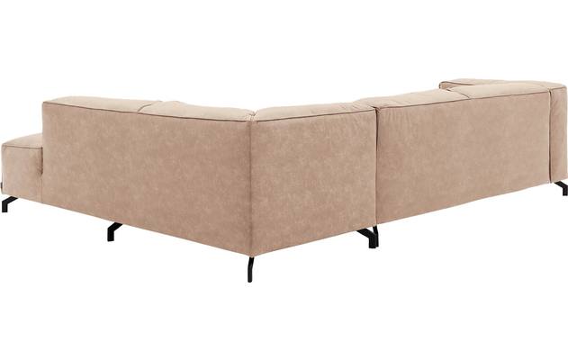 Goossens hoeksalon calvin beige micro leer - 8190066-637-04-gespiegeld
