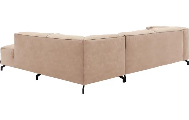 Goossens hoeksalon calvin beige micro leer - 8190066-637-04-gespiegeld