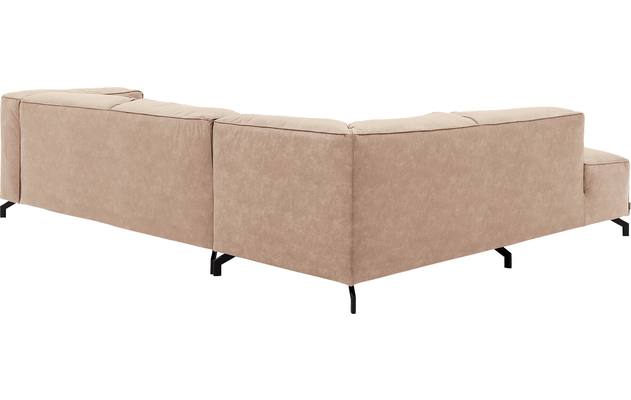 Goossens hoeksalon calvin beige micro leer - 8190066-637-04