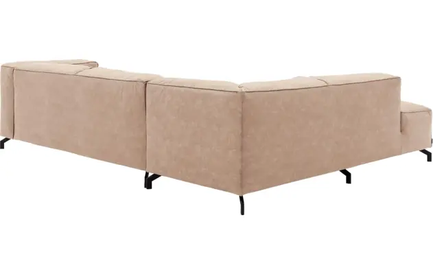 Goossens hoeksalon calvin beige micro leer - 8190066-637-04