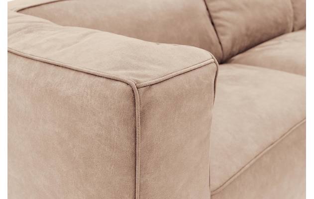 Goossens hoeksalon calvin beige micro leer - 8190066-637-06-gespiegeld