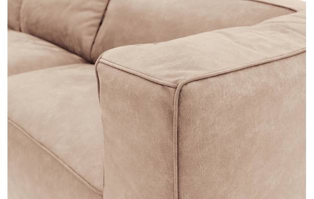 Goossens hoeksalon calvin beige micro leer - 8190066-637-06