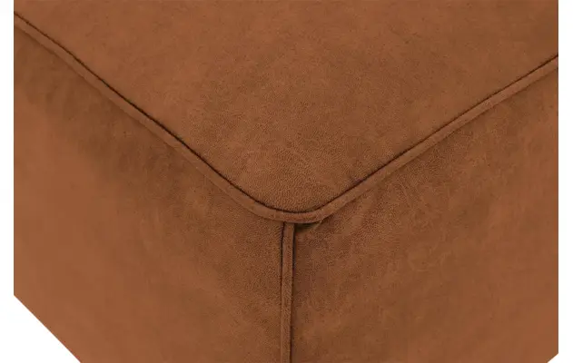 Goossens voetenbank calvin bruin micro leer - 8190107-633-03