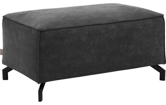 Goossens voetenbank calvin grijs micro leer - 8190107-634-02