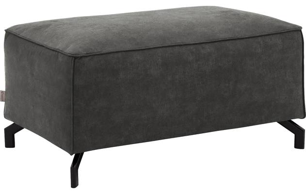 Goossens voetenbank calvin grijs micro leer - 8190107-635-02