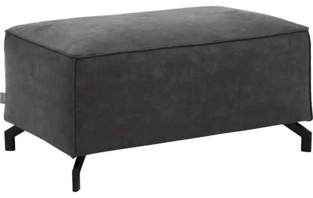 Goossens voetenbank calvin grijs micro leer - 8190107-635-02