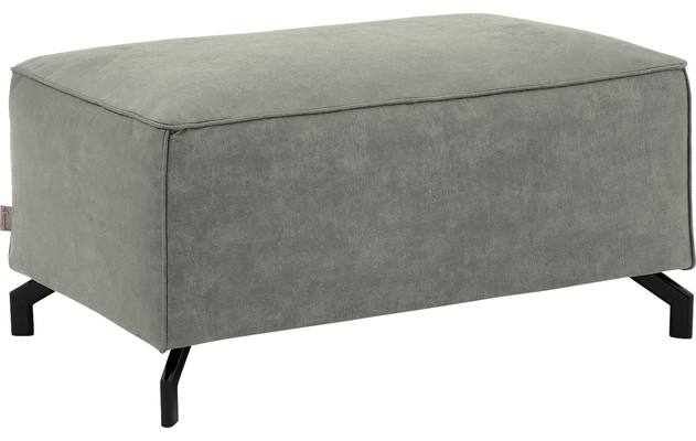 Goossens voetenbank calvin grijs micro leer - 8190107-636-02
