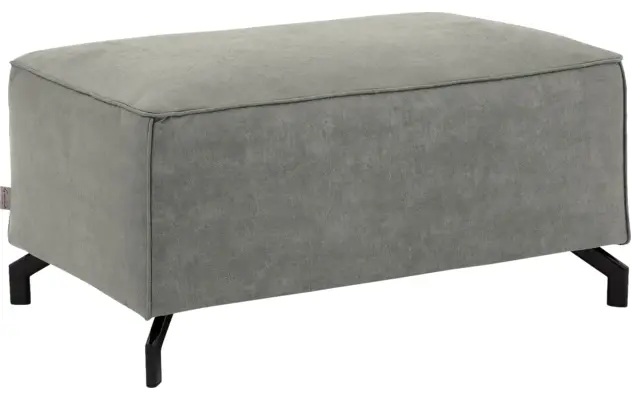 Goossens voetenbank calvin grijs micro leer - 8190107-636-02