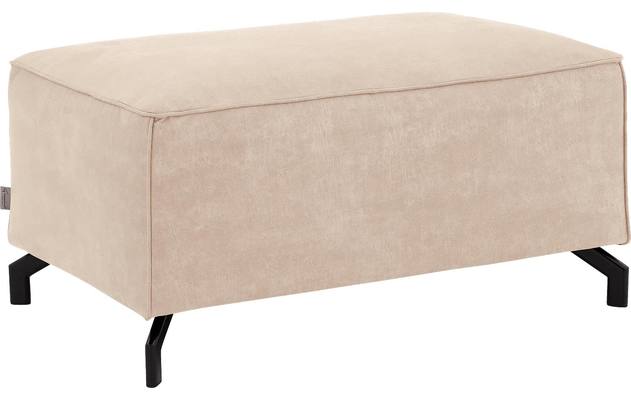 Goossens voetenbank calvin beige micro leer - 8190107-637-02
