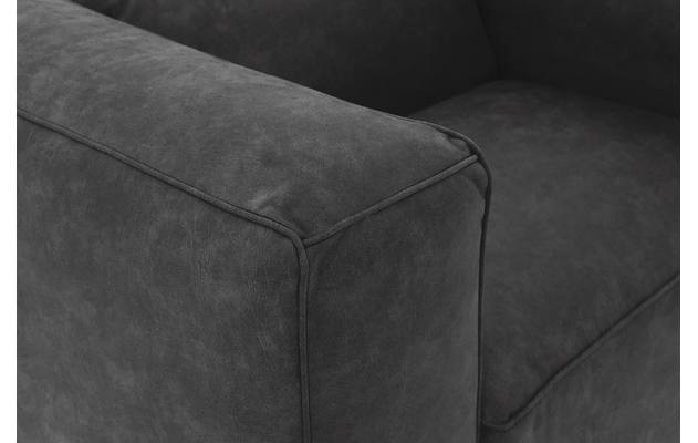 Goossens loveseat calvin grijs micro leer - 8190113-634-06