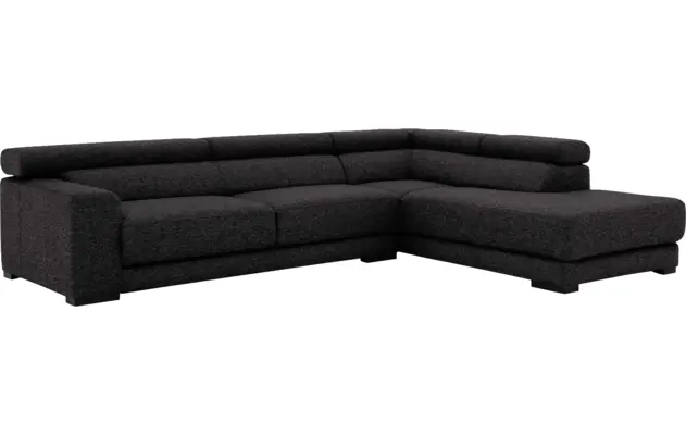 Goossens hoeksalon nora grijs stof - 8190123-204-04