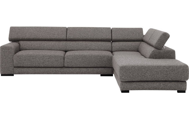 Goossens hoeksalon nora grijs stof - 8190123-207-02