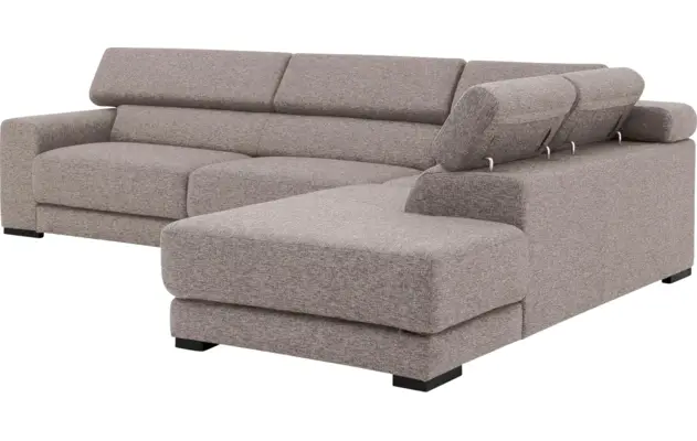 Goossens hoeksalon nora grijs stof - 8190123-208-08
