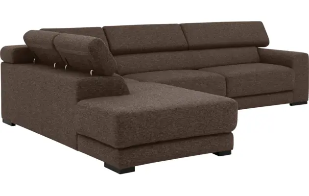 Goossens hoeksalon nora bruin stof - 8190123-211-08-gespiegeld