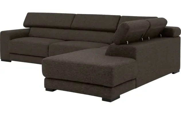 Goossens hoeksalon nora bruin stof - 8190123-213-08