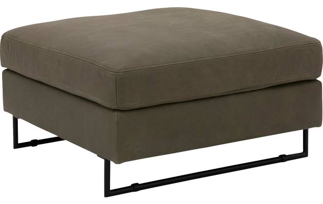 Goossens voetenbank jovani groen leer - 8190143-02