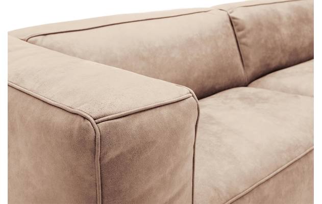Goossens zitbank calvin beige micro leer - 8190314-637-04
