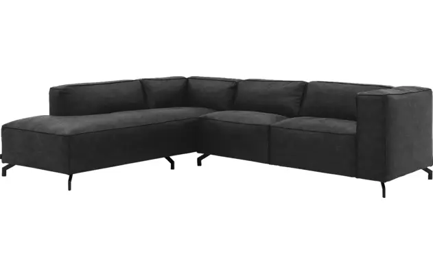 Goossens hoeksalon calvin grijs micro leer - 8190317-634-02