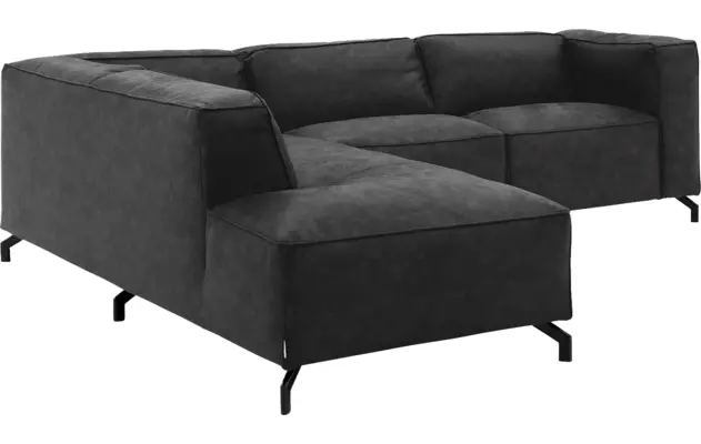 Goossens hoeksalon calvin grijs micro leer - 8190317-634-03