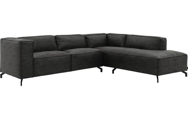 Goossens hoeksalon calvin grijs micro leer - 8190317-635-02-gespiegeld