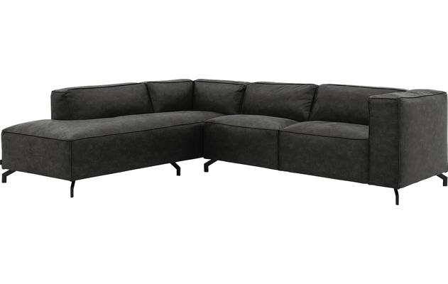 Goossens hoeksalon calvin grijs micro leer - 8190317-635-02