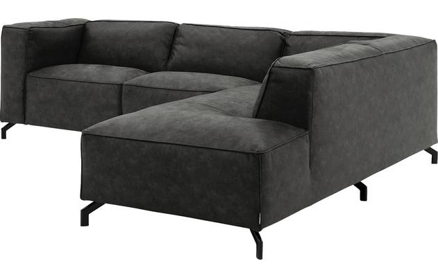 Goossens hoeksalon calvin grijs micro leer - 8190317-635-03-gespiegeld