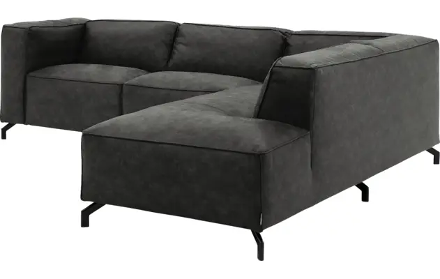 Goossens hoeksalon calvin grijs micro leer - 8190317-635-03-gespiegeld