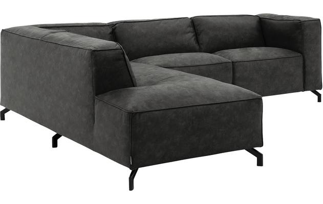 Goossens hoeksalon calvin grijs micro leer - 8190317-635-03