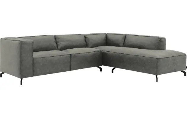 Goossens hoeksalon calvin grijs micro leer - 8190317-636-02-gespiegeld