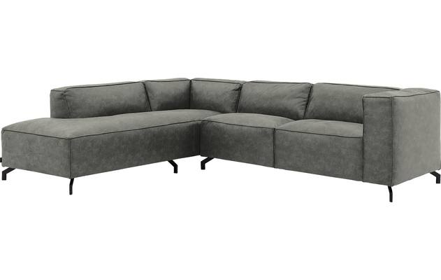 Goossens hoeksalon calvin grijs micro leer - 8190317-636-02