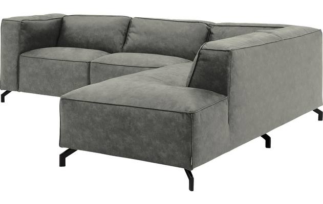 Goossens hoeksalon calvin grijs micro leer - 8190317-636-03-gespiegeld
