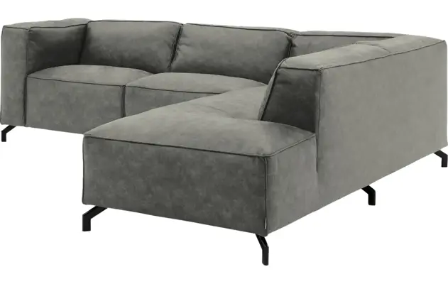 Goossens hoeksalon calvin grijs micro leer - 8190317-636-03-gespiegeld