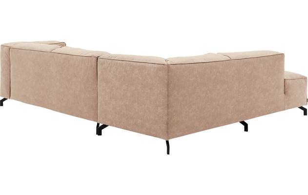 Goossens hoeksalon calvin beige micro leer - 8190317-637-04