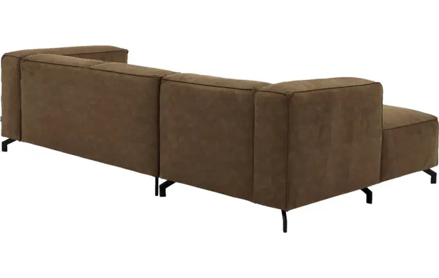 Goossens loungebank calvin groen micro leer - 8190318-626-04-gespiegeld